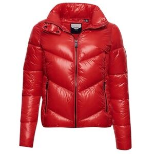 Superdry Brooklyn Red Puffer Jacket Women’s Size Small
